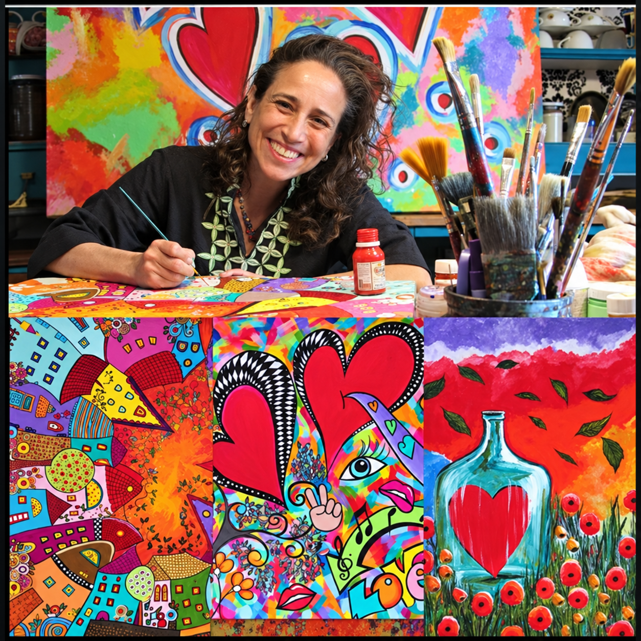 Mónica Carrasco trabajando en su taller